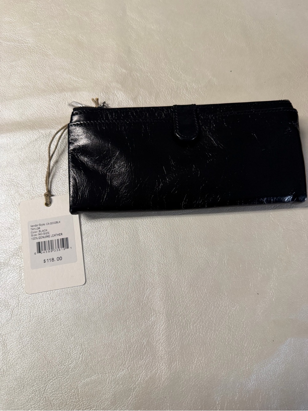 HOBO Black Leather Continental Wallet